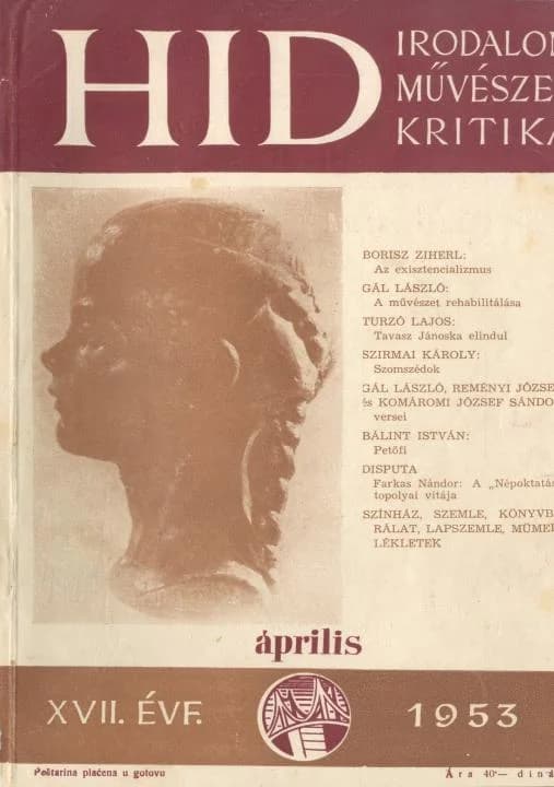 Híd, 17. évf. 1953. április. 4. sz. 233–308. oldal
