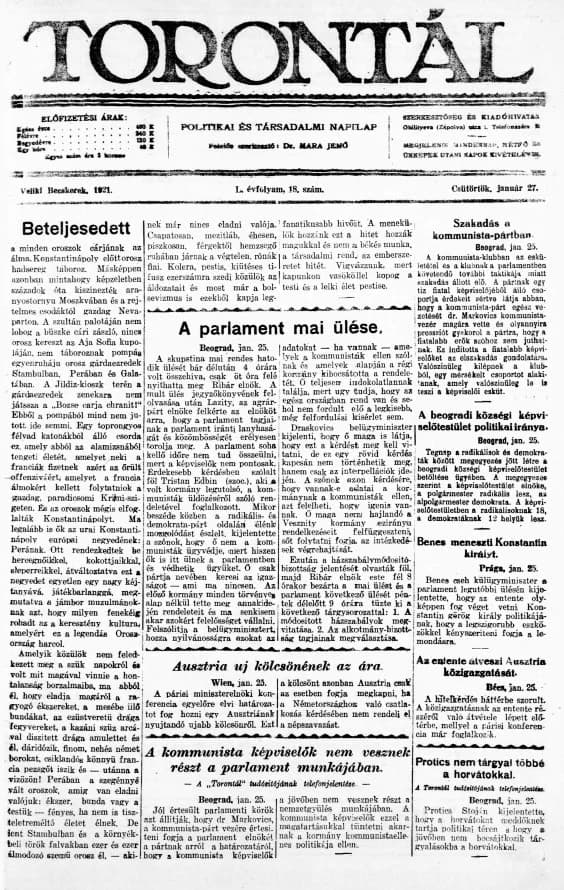 Torontál, 50. évf. 1921. január 27. 18. sz.