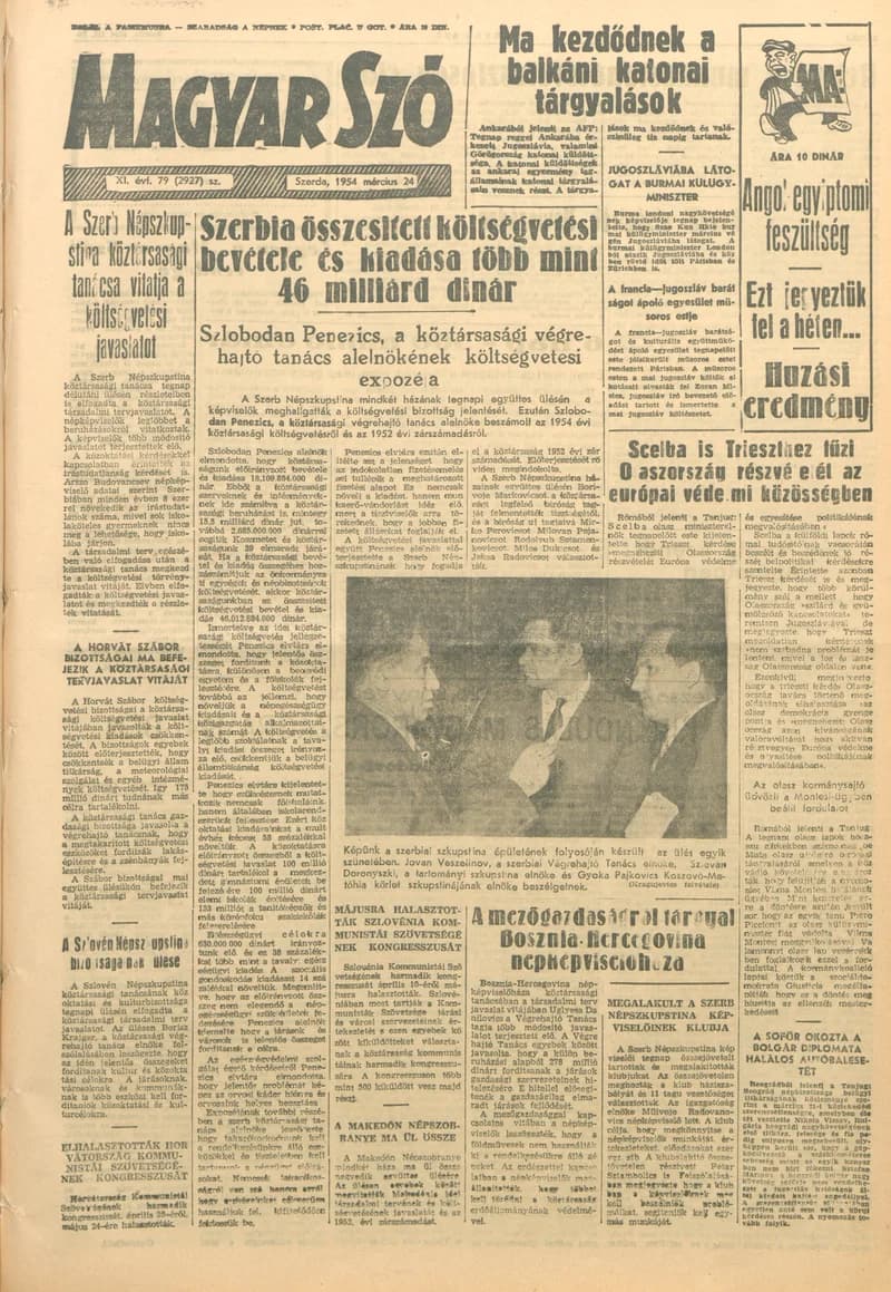 Magyar Szó, 11. évf. 1954. március 24. 79. sz. 1–10. oldal