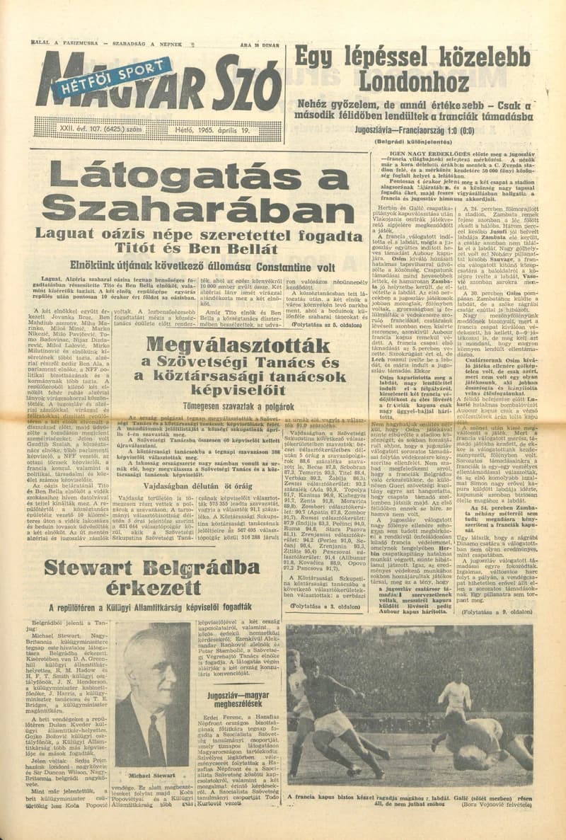Magyar Szó, 22. évf. 1965. április 19. 107. sz. 1–15. oldal