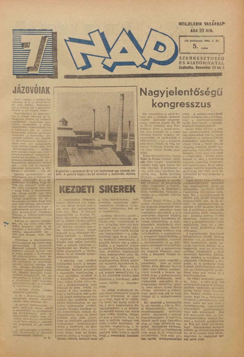 7 Nap, 9. évf. 1954. január 31. 5. sz. 1–16. oldal