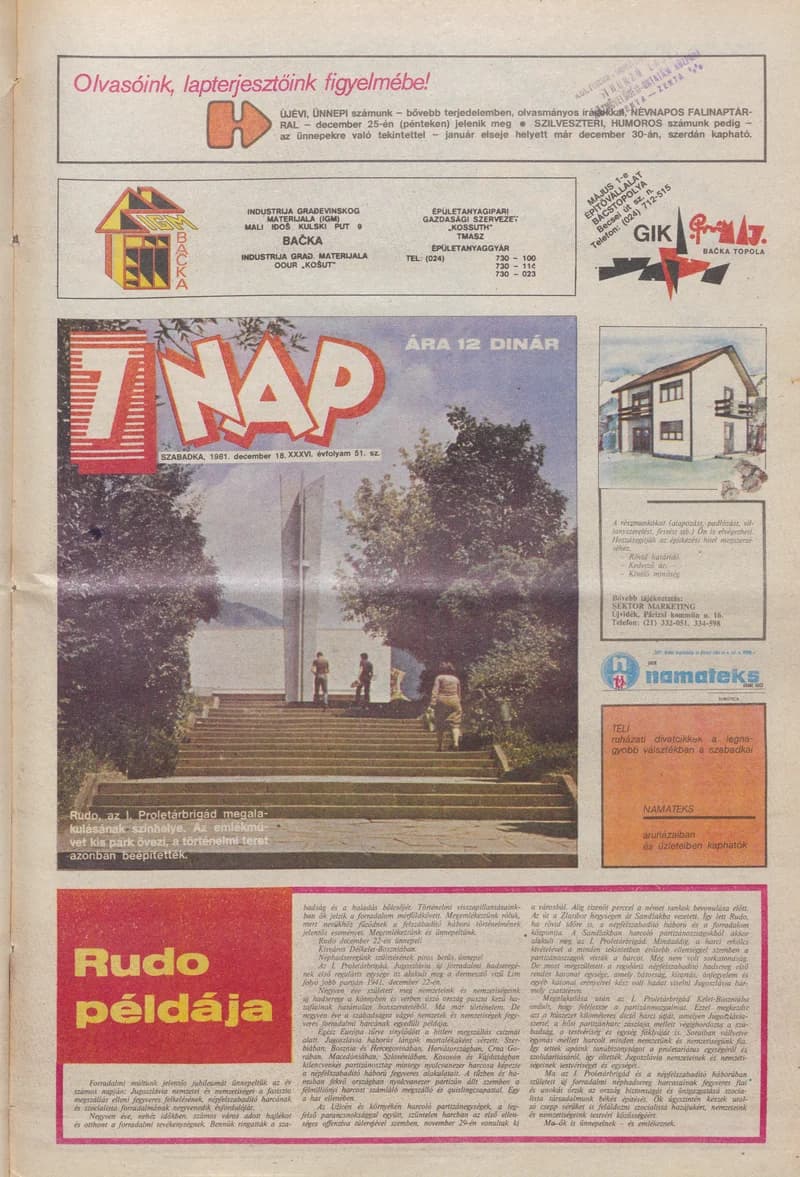 7 Nap, 36. évf. 1981. december 18. 51. sz. 1–16. oldal