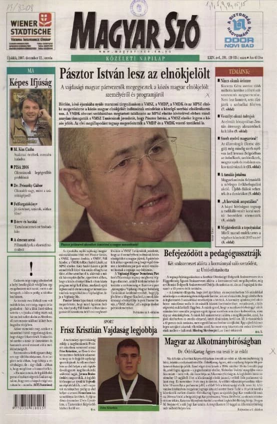 Magyar Szó, 64. évf. 2007. december 12. 291. sz. 1–20. oldal