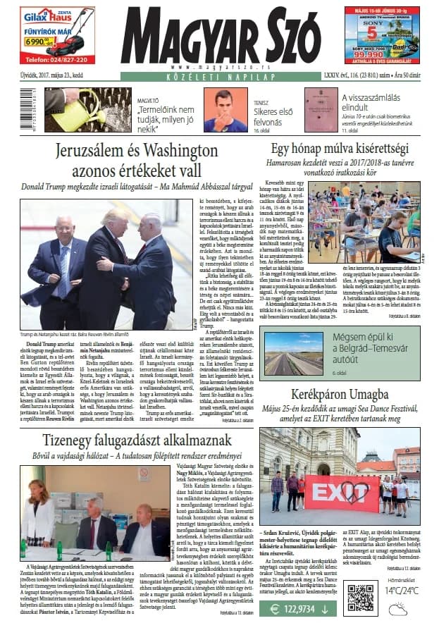 Magyar Szó, 74. évf. 2017. május 23. 116. sz. 1–20. oldal