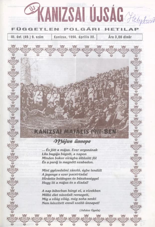Új Kanizsai Újság, 3. évf. 1996. április 30. 9. sz.