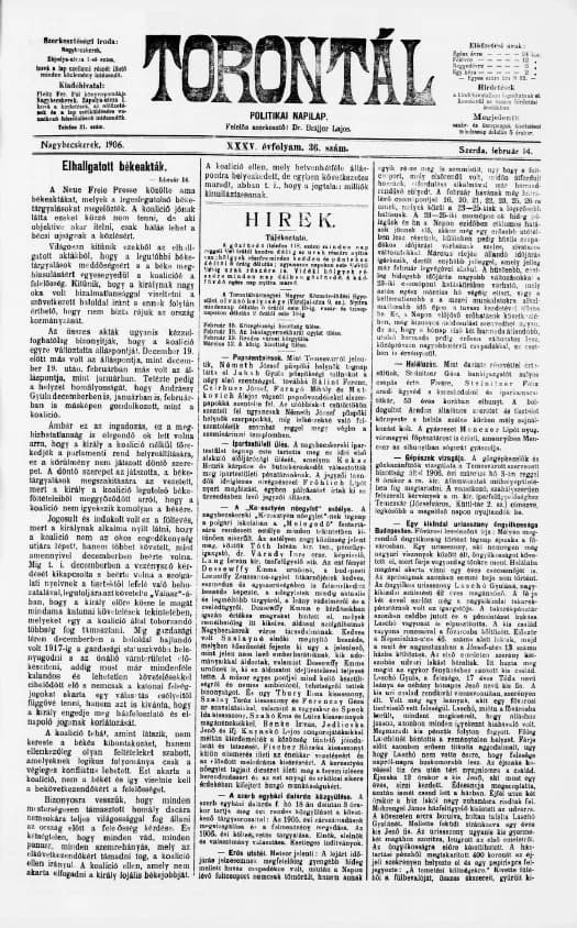 Torontál, 35. évf. 1906. február 14. 36. sz.