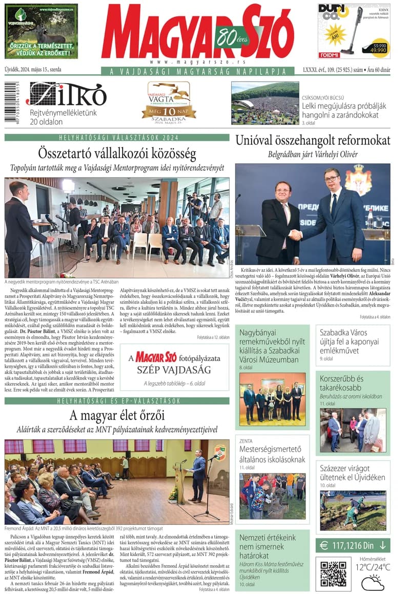 Magyar Szó, 81. évf. 2024. május 15. 109. sz. 1–16. oldal