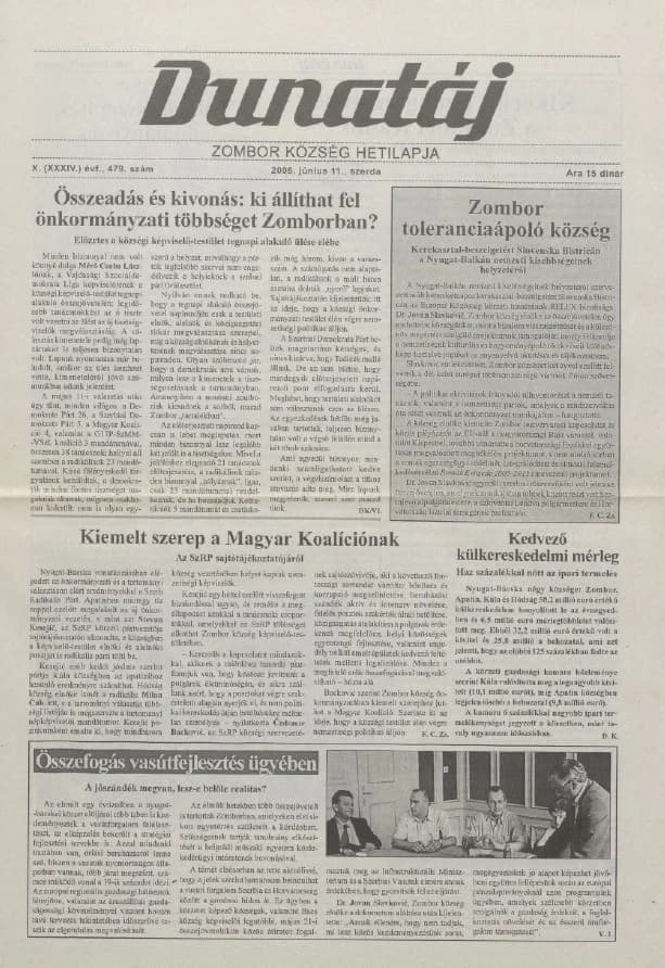 Dunatáj, 10. évf. 2008. június 11. 479. sz.