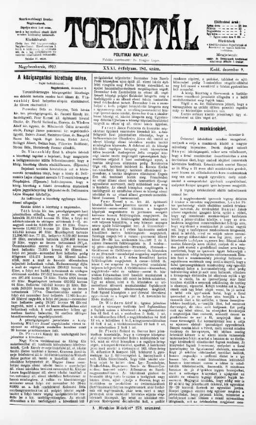 Torontál, 31. évf. 1902. december 9. 281. sz.