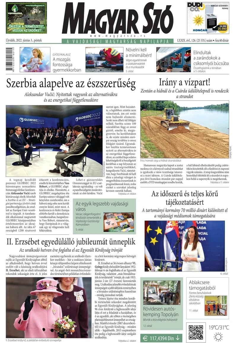 Magyar Szó, 79. évf. 2022. június 3. 126. sz. 1–16. oldal
