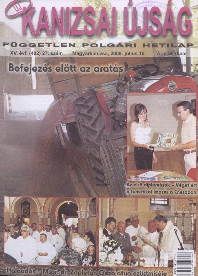 Új Kanizsai Újság, 15. évf. 2008. július 10. 27. sz.