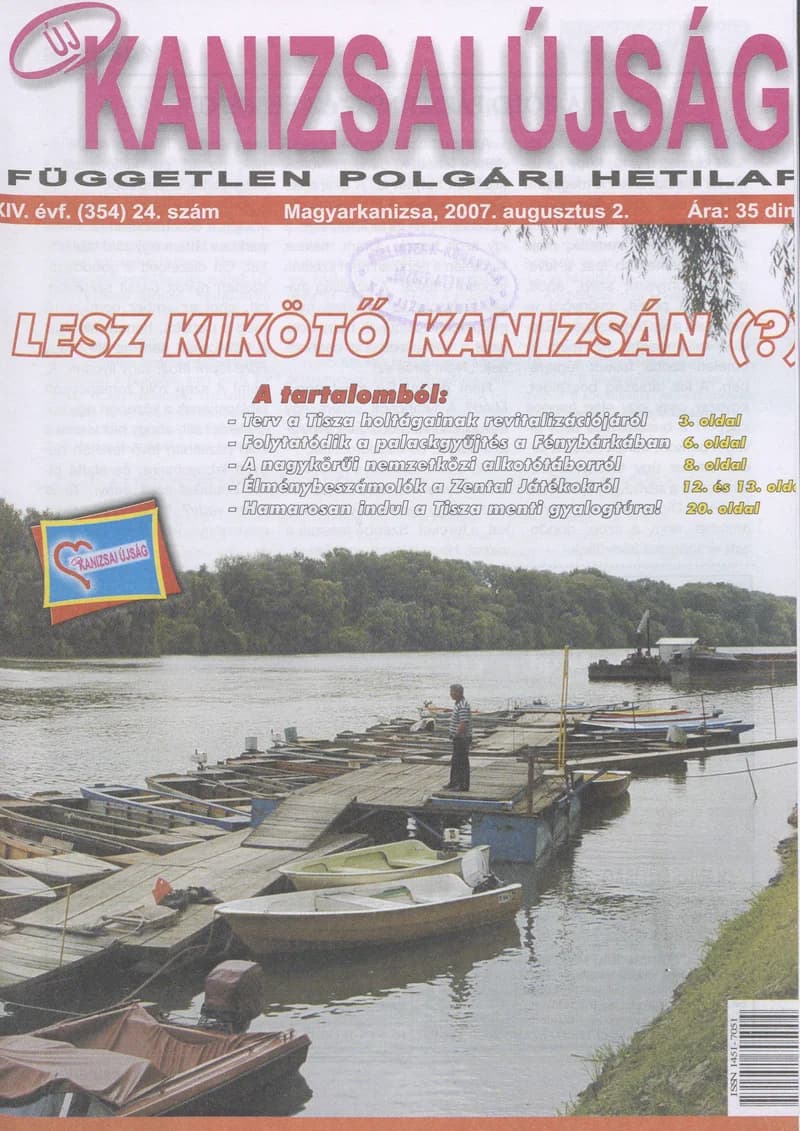 Új Kanizsai Újság, 14. évf. 2007. augusztus 2. 24. sz.