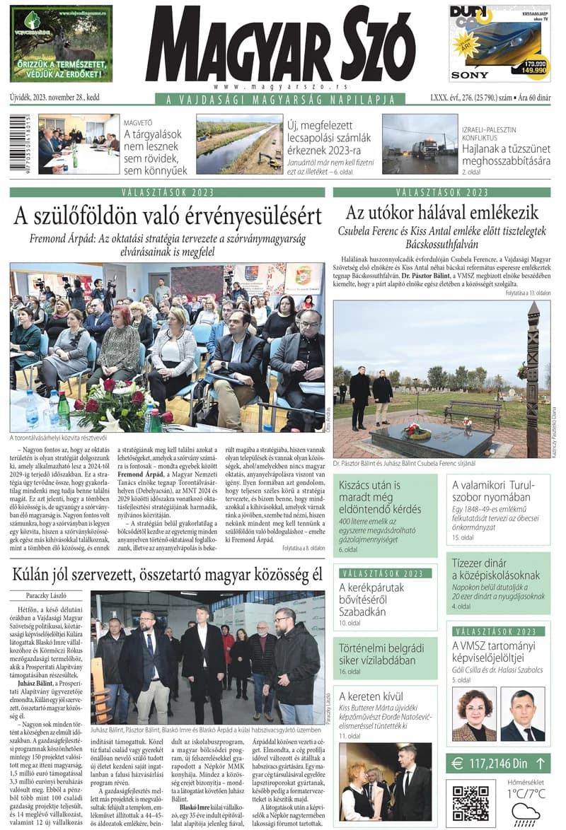 Magyar Szó, 80. évf. 2023. november 28. 276. sz. 1–20. oldal