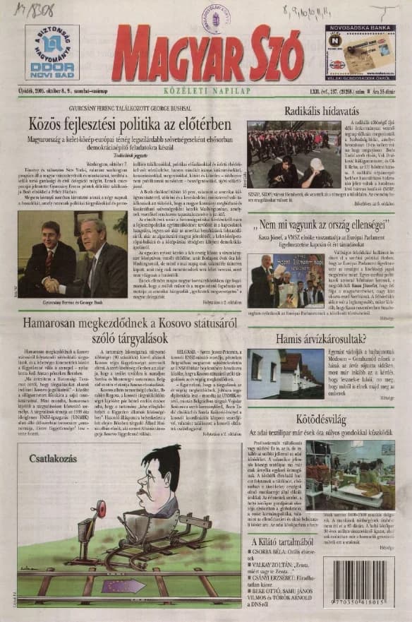 Magyar Szó, 62. évf. 2005. október 8. – 9. 237. sz. 1–28. oldal