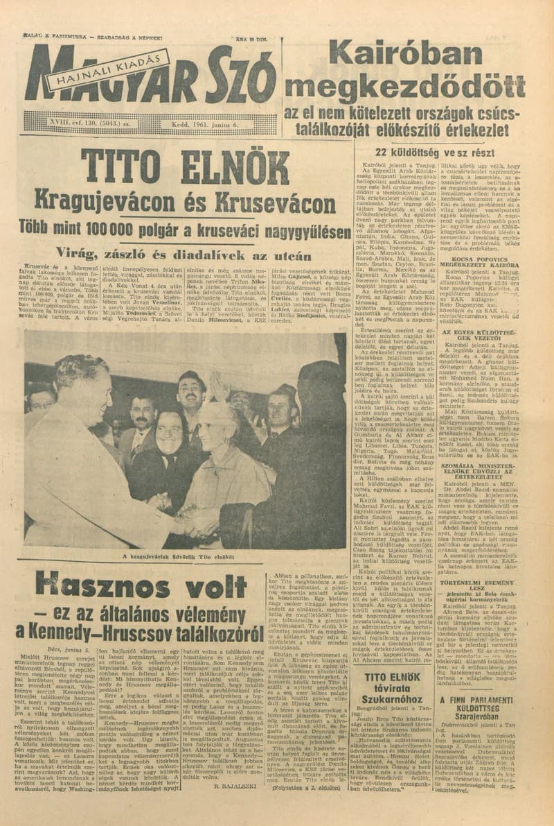 Magyar Szó, 18. évf. 1961. június 6. 130. sz. 1–16. oldal