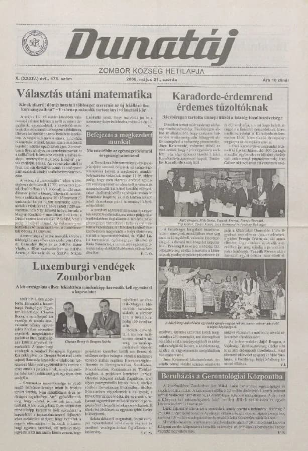 Dunatáj, 10. évf. 2008. május 21. 476. sz.