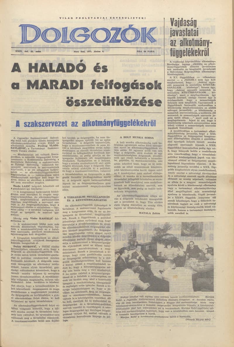 Dolgozók, 25. évf. 1971. június 4. 22. sz.