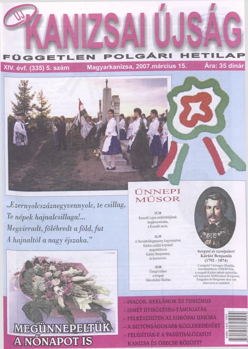 Új Kanizsai Újság, 14. évf. 2007. március 15. 5. sz.
