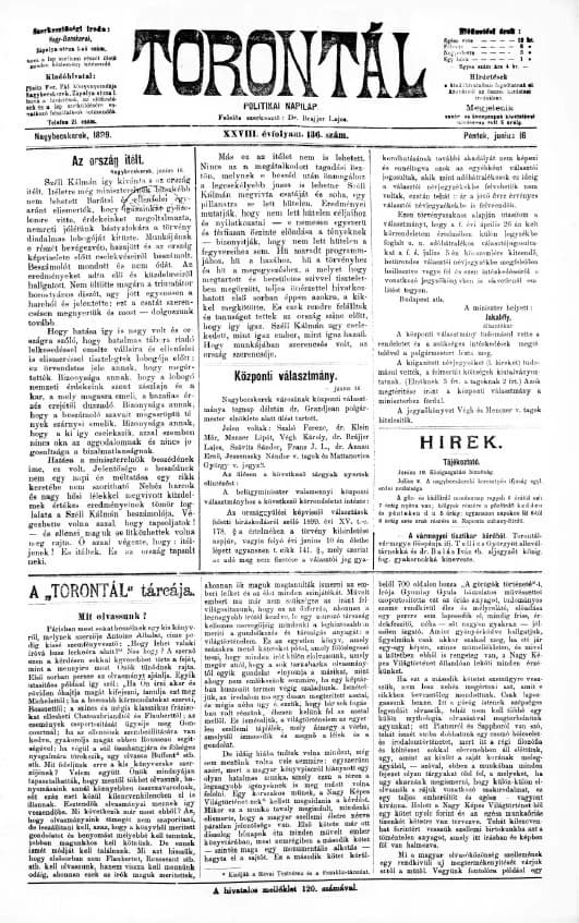 Torontál, 28. évf. 1899. június 16. 136. sz.