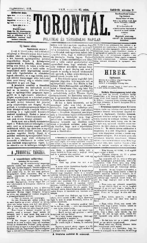 Torontál, 24. évf. 1895. március 21. 67. sz.