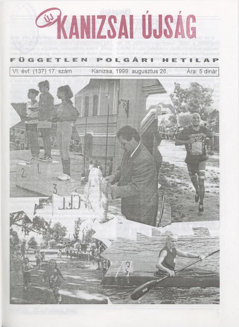 Új Kanizsai Újság, 6. évf. 1999. augusztus 26. 17. sz.