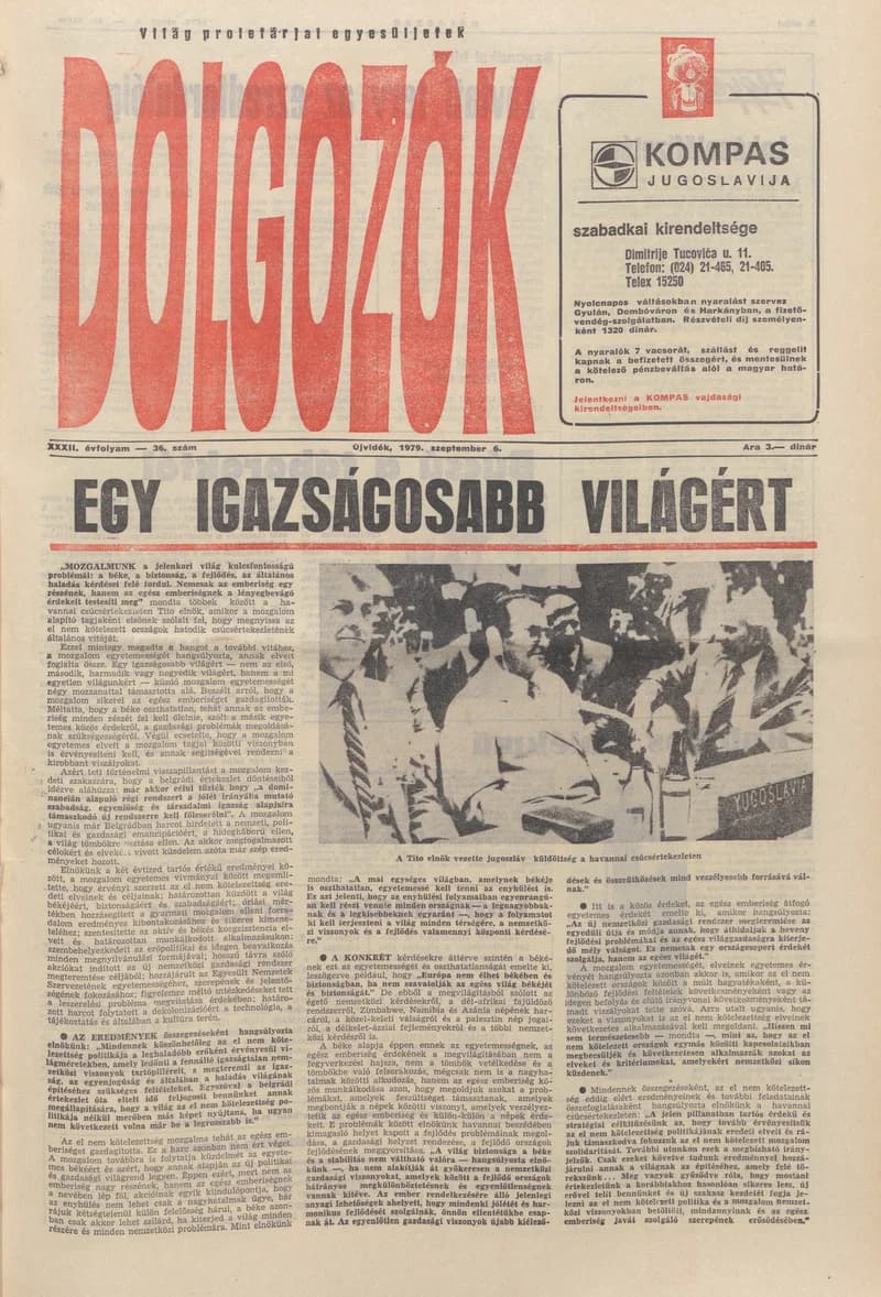 Dolgozók, 33. évf. 1979. szeptember 6. 36. sz.