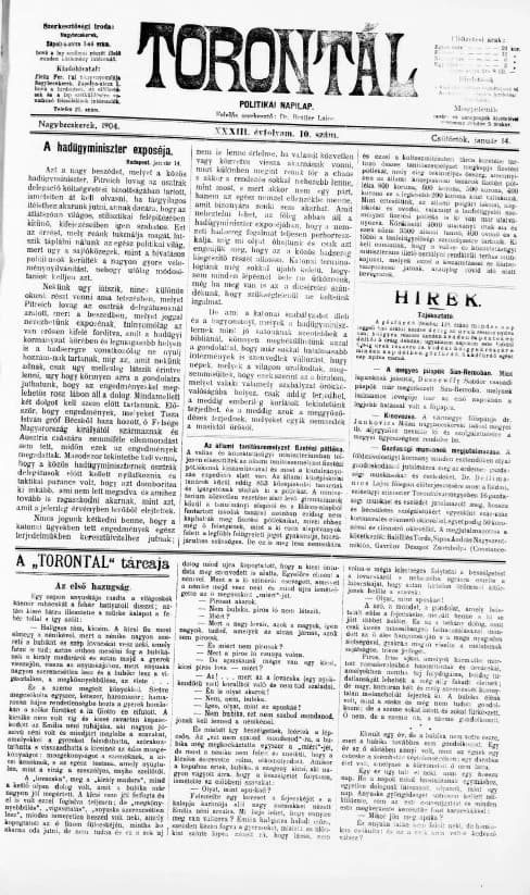 Torontál, 33. évf. 1904. január 14. 10. sz.