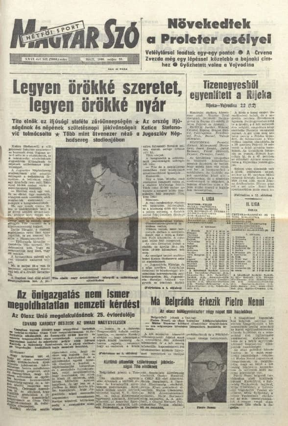 Magyar Szó, 26. évf. 1969. május 26. 142. sz. 1–16. oldal