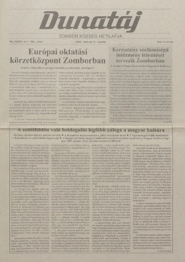 Dunatáj, 7. évf. 2005. február 2. 304. sz.