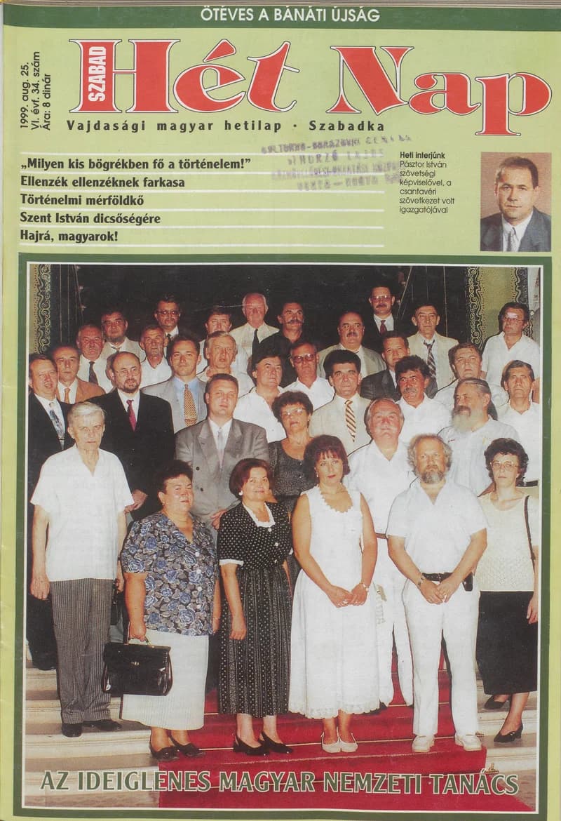 Szabad Hét Nap, 6. évf. 1999. augusztus 25. 34. sz.