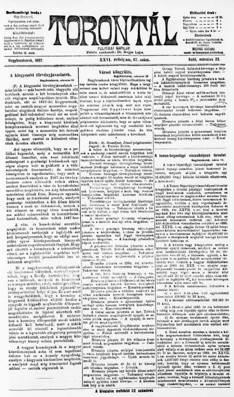 Torontál, 26. évf. 1897. március 23. 67. sz.