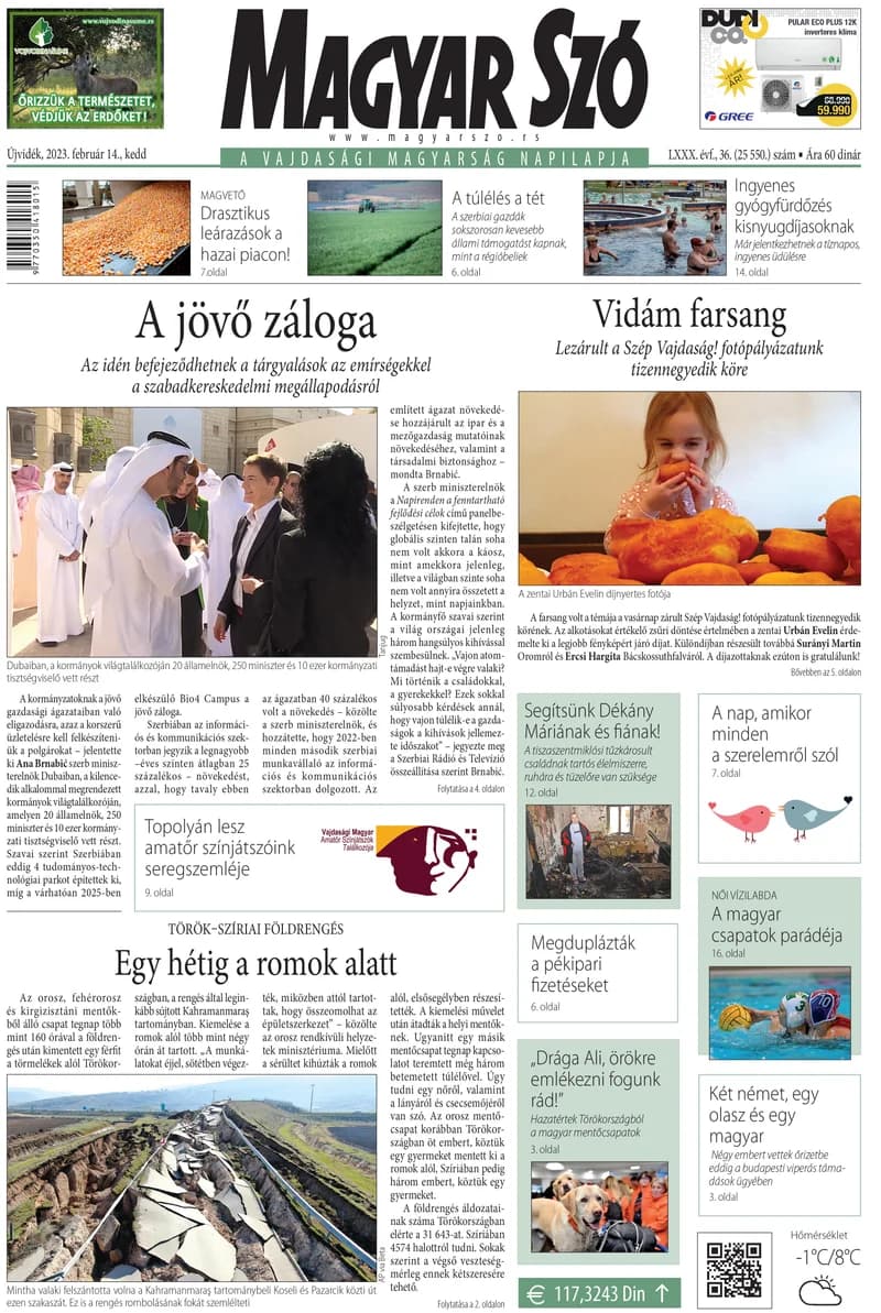 Magyar Szó, 80. évf. 2023. február 14. 36. sz. 1–20. oldal