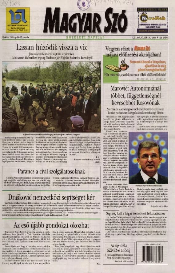 Magyar Szó, 62. évf. 2006. április 27. 97. sz. 1–20. oldal