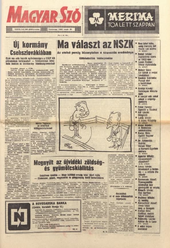 Magyar Szó, 26. évf. 1969. szeptember 28. 268. sz. 1–32. oldal