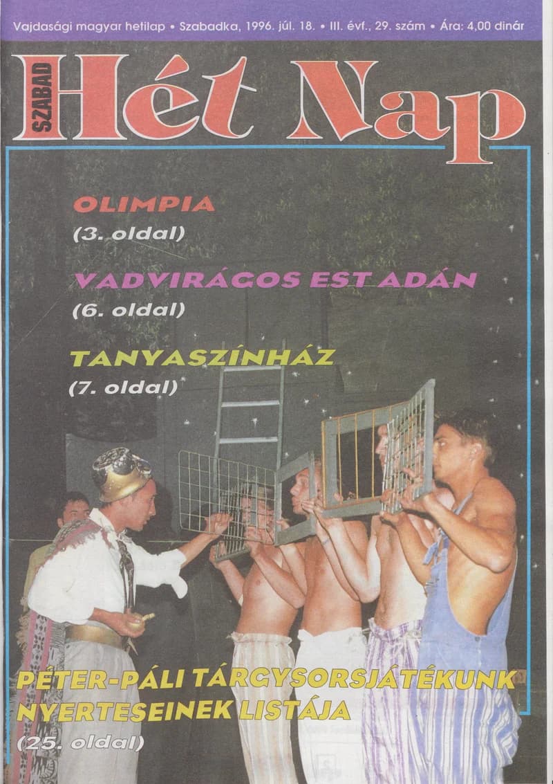 Szabad Hét Nap, 3. évf. 1996. július 18. 29. sz.