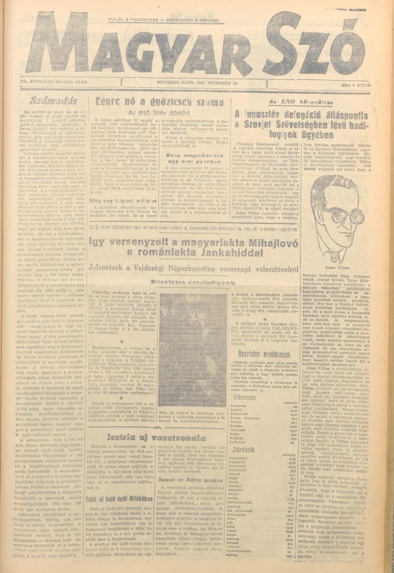 Magyar Szó, 7. évf. 1950. december 12. 294. sz. 1–4. oldal