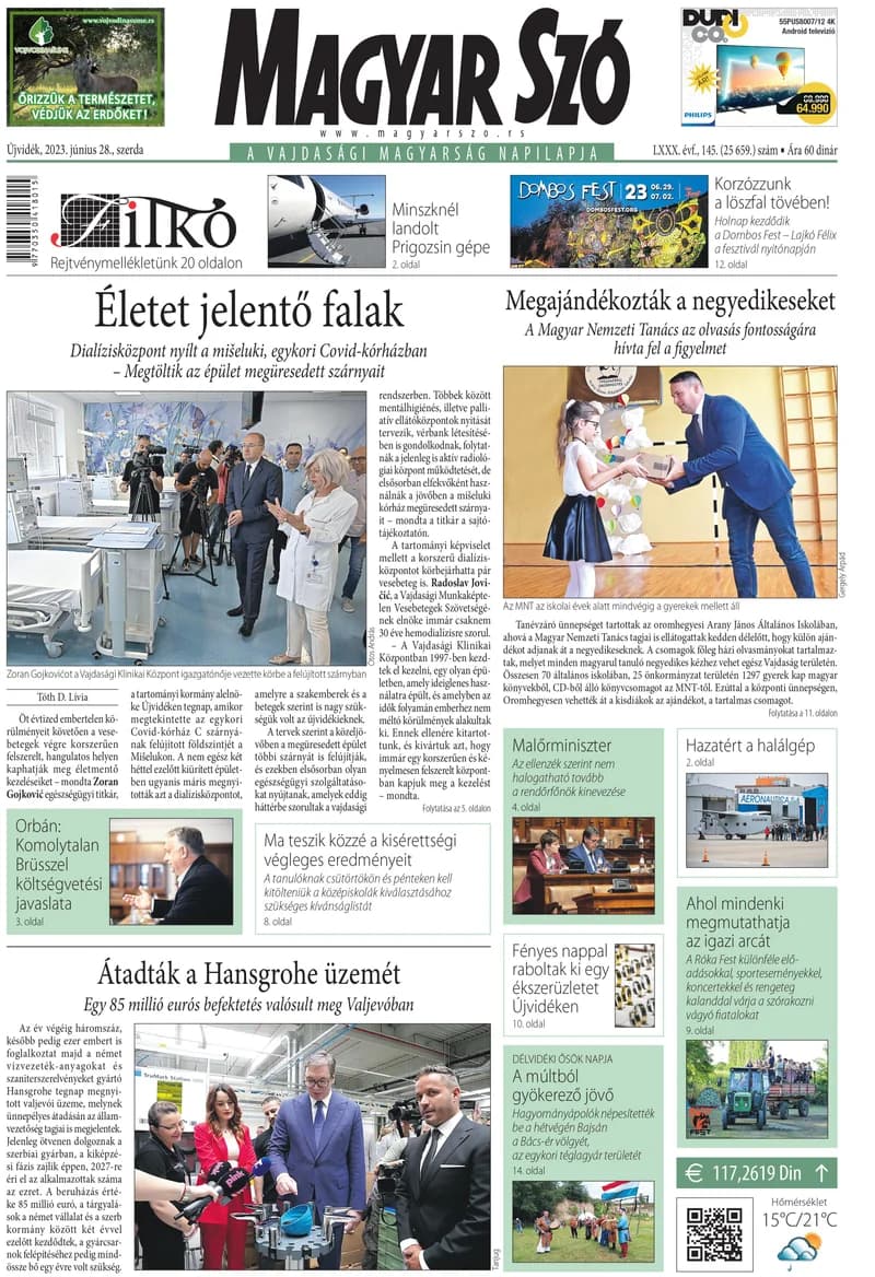 Magyar Szó, 80. évf. 2023. június 28. 145. sz. 1–16. oldal