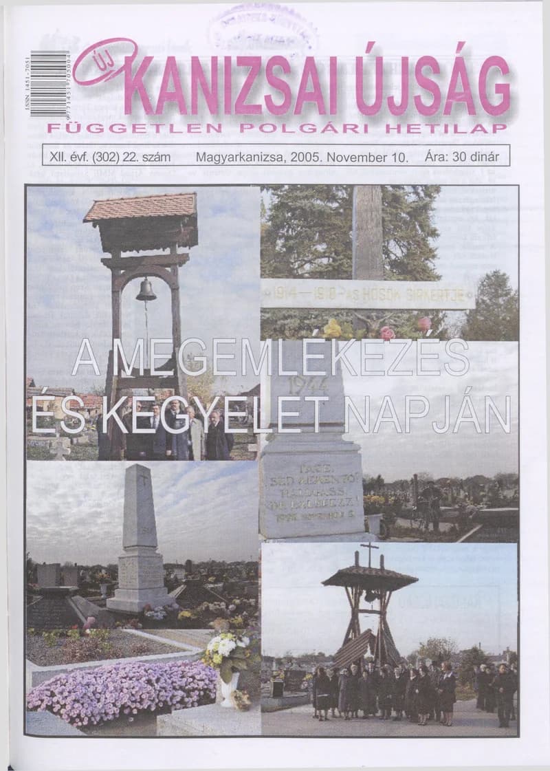 Új Kanizsai Újság, 12. évf. 2005. november 10. 22. sz.