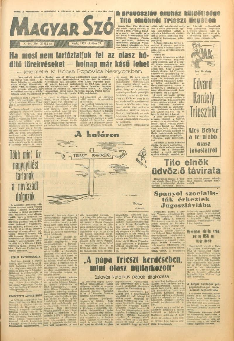 Magyar Szó, 10. évf. 1953. október 27. 296. sz. 1–10. oldal