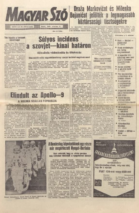 Magyar Szó, 26. évf. 1969. március 4. 61. sz. 1–16. oldal