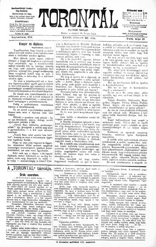 Torontál, 28. évf. 1899. május 24. 117. sz.