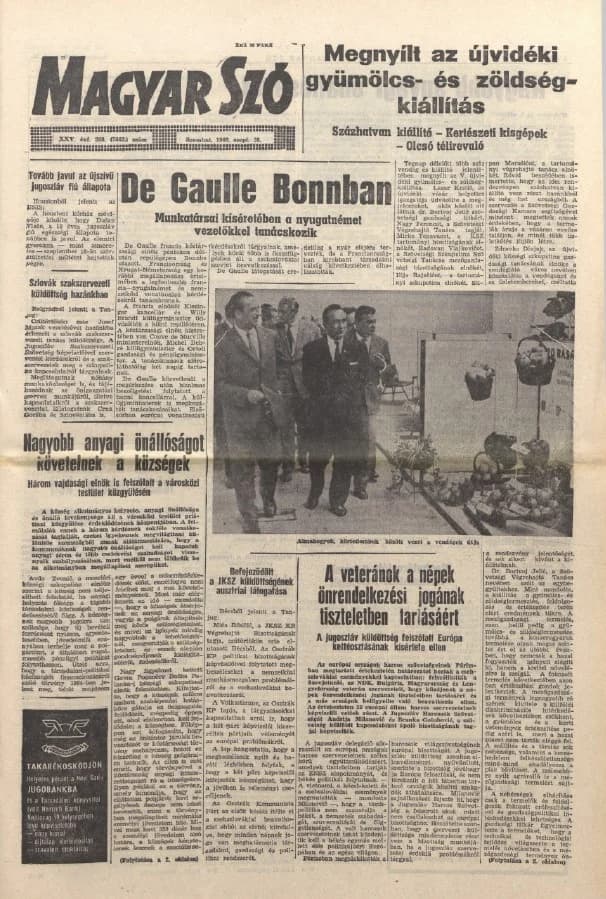 Magyar Szó, 25. évf. 1968. szeptember 28. 268. sz. 1–16. oldal