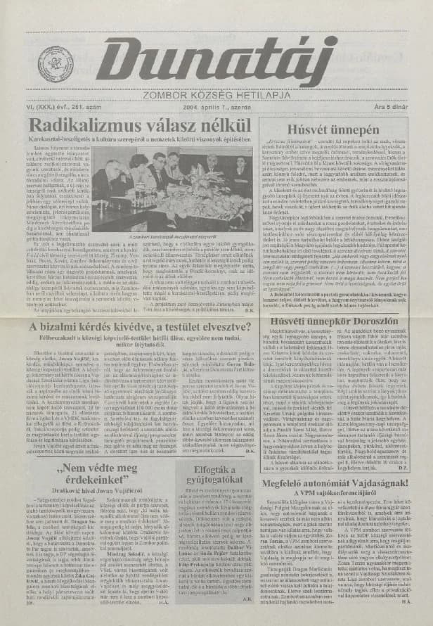 Dunatáj, 6. évf. 2004. április 7. 261. sz.