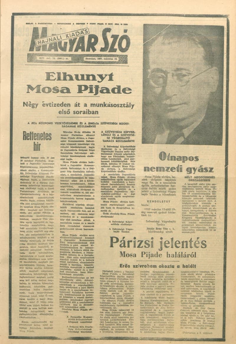 Magyar Szó, 14. évf. 1957. március 16. 73. sz. 1–10. oldal