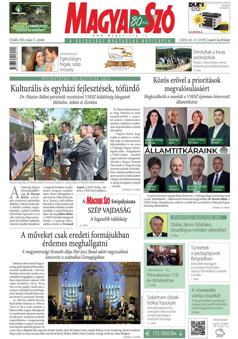 Magyar Szó, 81. évf. 2024. május 17. 111. sz. 1–16. oldal