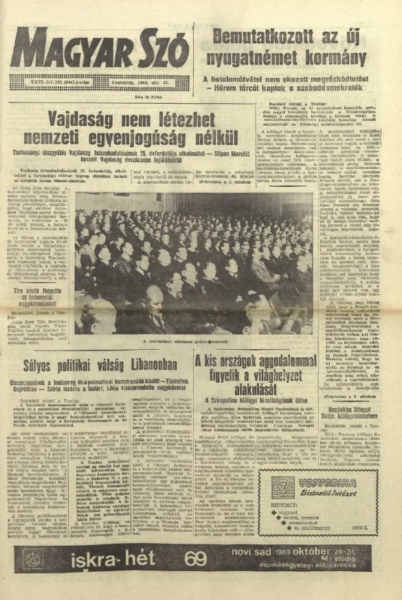 Magyar Szó, 26. évf. 1969. október 23. 293. sz. 1–20. oldal