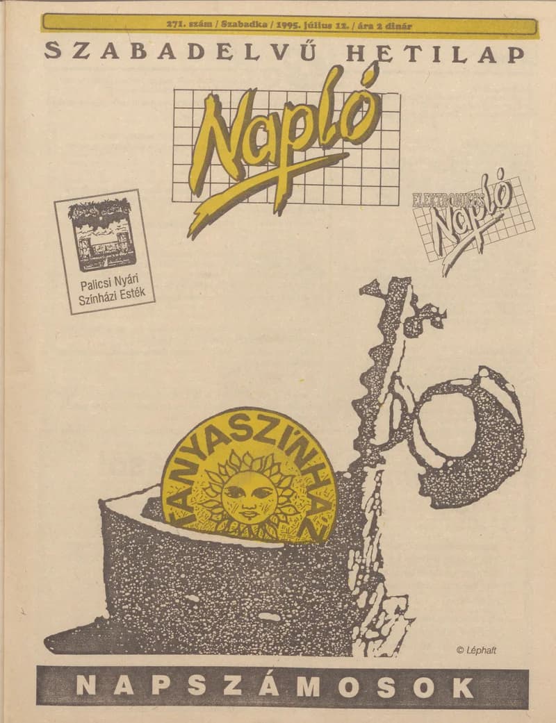 Napló - Szabadelvű hetilap, 6. évf. 1995. július 12. 271. sz.