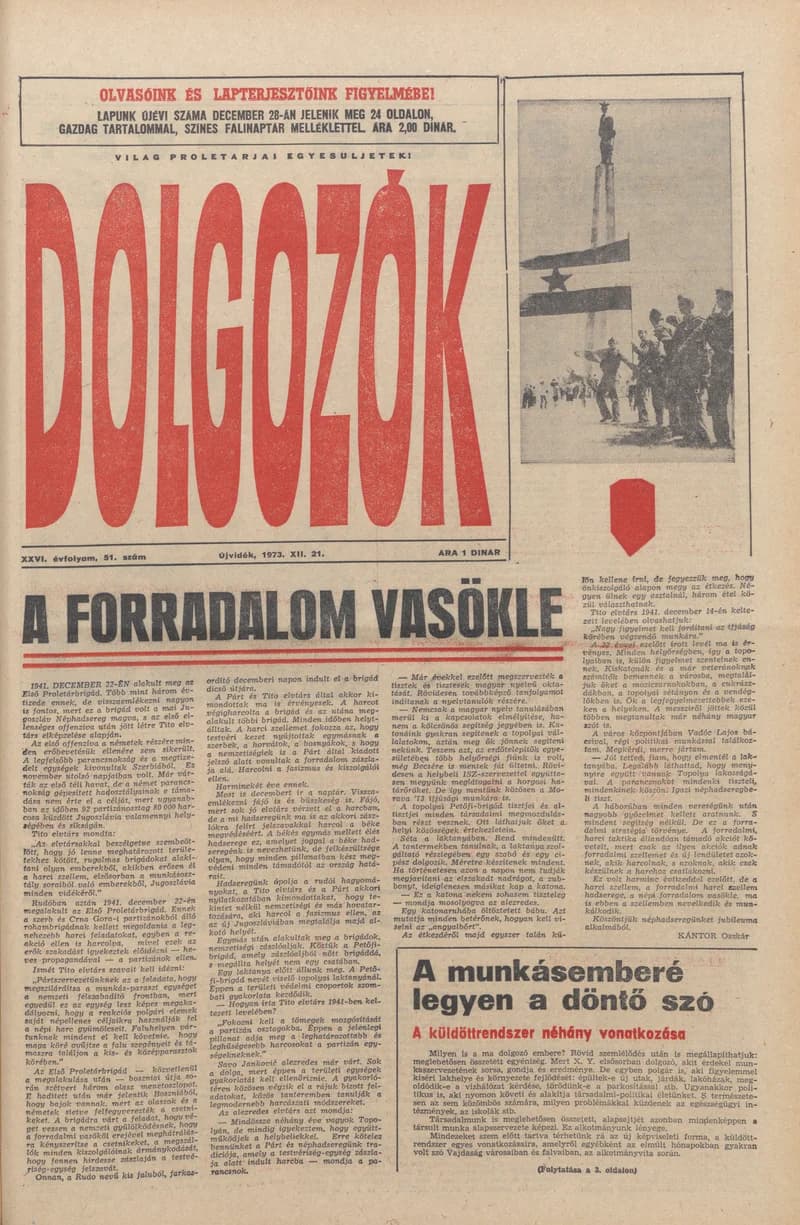 Dolgozók, 27. évf. 1973. december 21. 51. sz.
