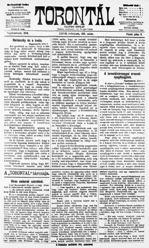 Torontál, 27. évf. 1898. július 8. 153. sz.