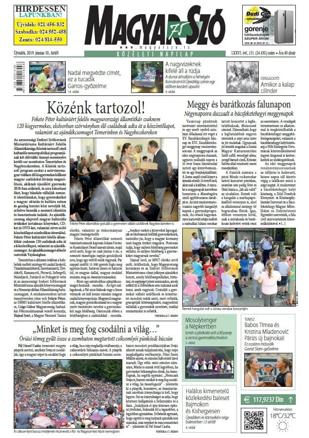 Magyar Szó, 76. évf. 2019. június 10. 131. sz. 1–20. oldal